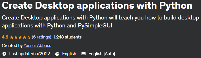 Create desktop applications with Python