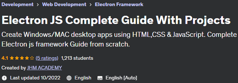 Electron JS Complete Guide With Projects 