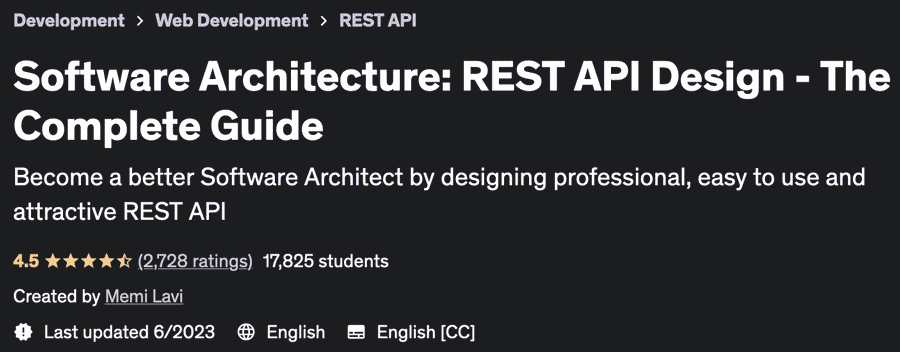 Software Architecture: REST API Design - The Complete Guide