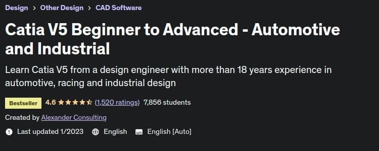 Catia V5 Beginner to Advanced - Automotive and Industrial