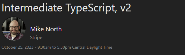 Intermediate TypeScript, v2