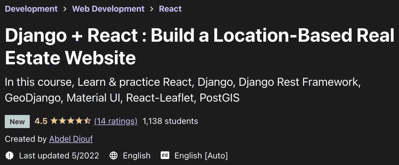 Django + React: Build a Location-Based Real Estate Website
