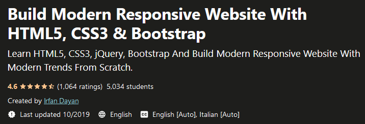 Build Modern Responsive Website With HTML5, CSS3 & Bootstrap