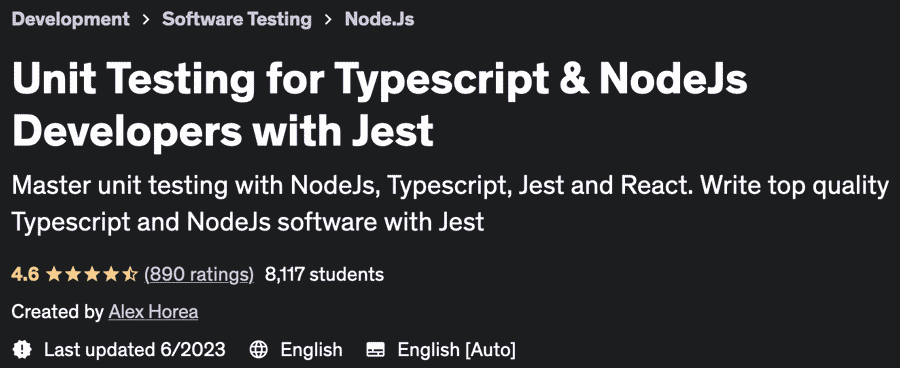 Unit Testing for Typescript & NodeJS Developers with Jest