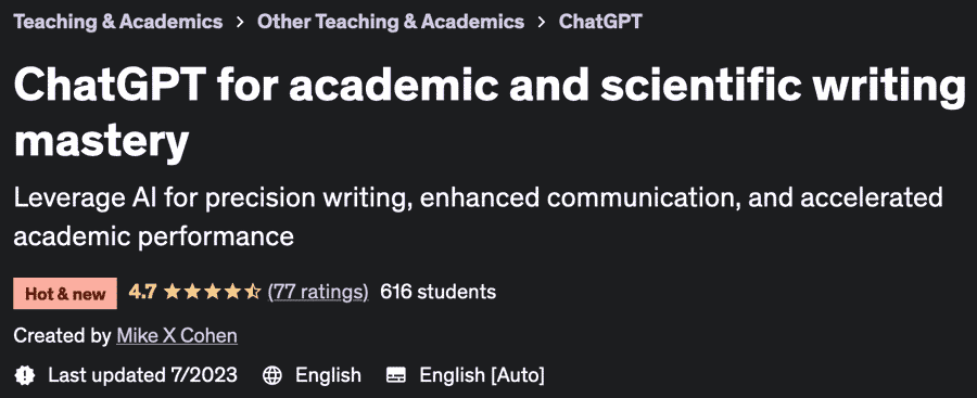 ChatGPT for academic and scientific writing mastery