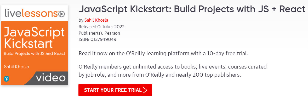 JavaScript Kickstart: Build Projects with JS + React