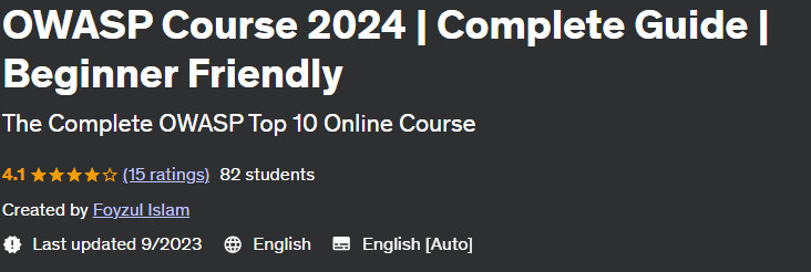 OWASP Course 2024 |  Complete Guide |  Beginner friendly