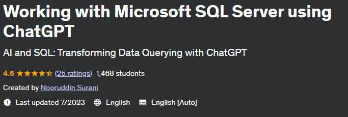 Working with Microsoft SQL Server using ChatGPT