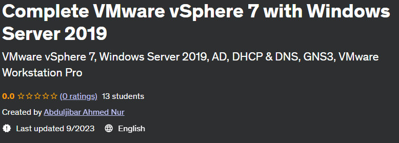 Complete VMware vSphere 7 with Windows Server 2019