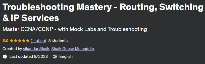 Troubleshooting Mastery - Routing, Switching & IP Services