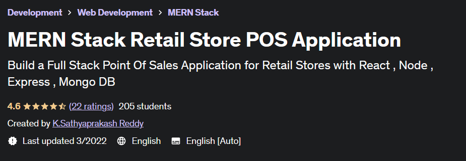 MERN Stack Retail Store POS Application