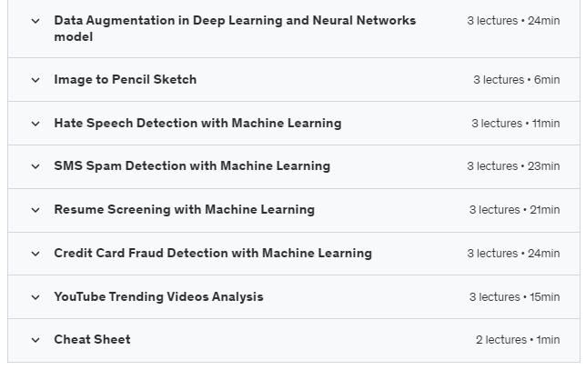 Machine Learning and Deep Learning Projects in Python