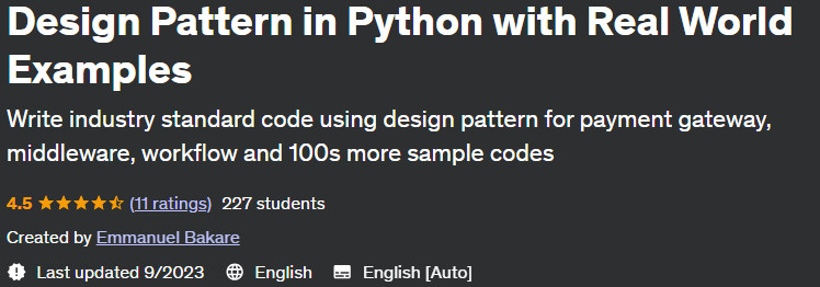 Design Pattern in Python with Real World Examples