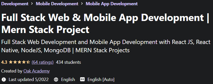 Full Stack Web & Mobile App Development |  Mern Stack Project