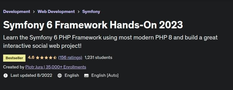 Symfony 6 Framework Hands-On 2023