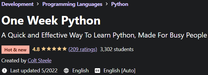 One Week Python