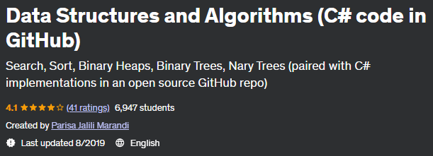 Data Structures and Algorithms (C# code in GitHub)