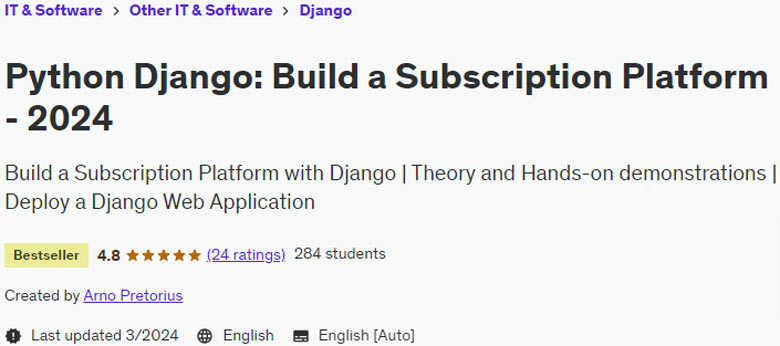 Python Django: Build a Subscription Platform - 2024