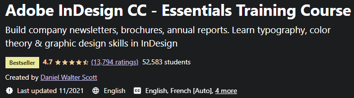 Adobe InDesign CC - Essentials Training Course