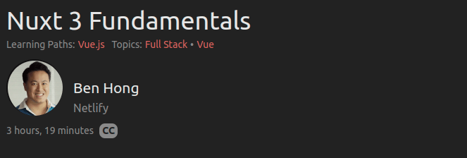 Nuxt 3 Fundamentals