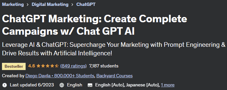 ChatGPT Marketing: Create Complete Campaigns w/ Chat GPT AI 