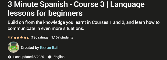 3 Minute Spanish Course 1-7 Language lessons for beginners