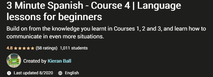 3 Minute Spanish Course 1-7 Language lessons for beginners