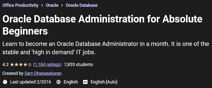 Oracle Database Administration for Absolute Beginners 