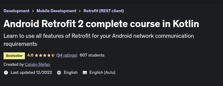 Android Retrofit 2 complete course in Kotlin