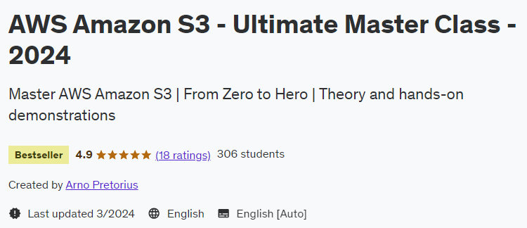 AWS Amazon S3 - Ultimate Master Class