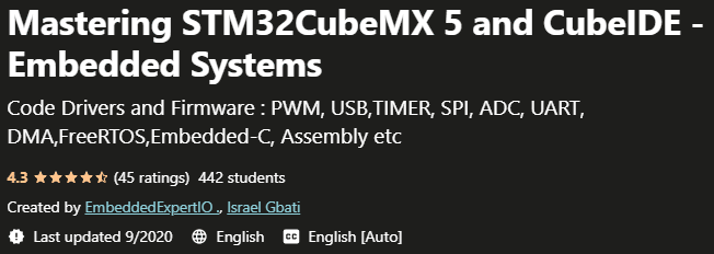 Mastering STM32CubeMX 5 and CubeIDE