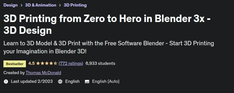 3D Printing from Zero to Hero in Blender 3x - 3D Design