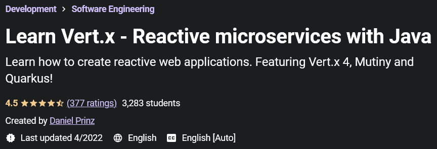 Learn Vert.x - Reactive microservices with Java