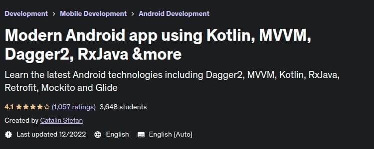 Modern Android app using Kotlin, MVVM, Dagger2, RxJava & more