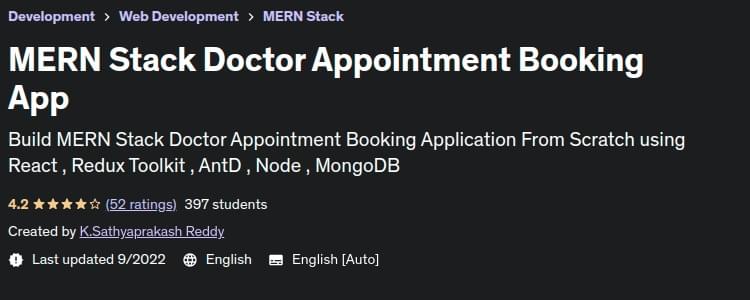 MERN Stack Doctor Appointment Booking App