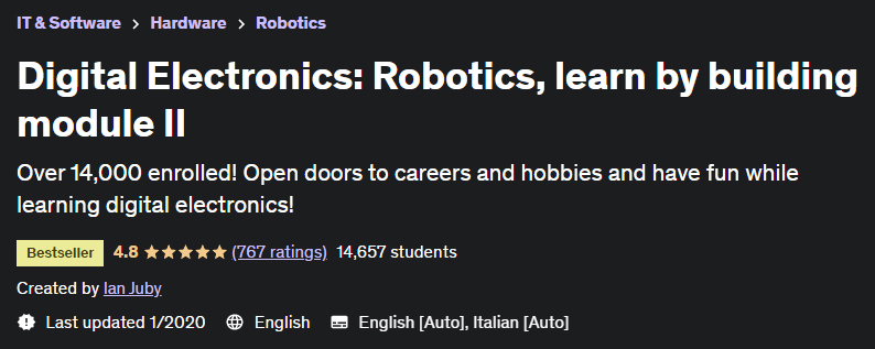 Digital Electronics: Robotics, learn by building module II