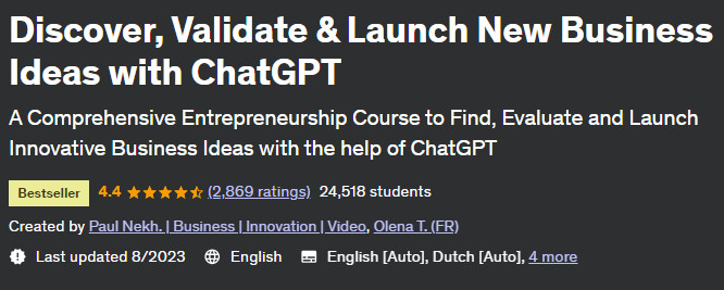 Discover, Validate & Launch New Business Ideas with ChatGPT 