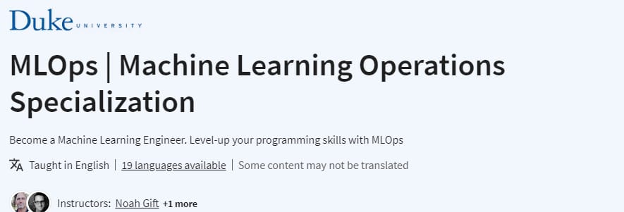 MLOps _ Machine Learning Operations Specialization