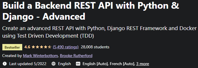 Build a Backend REST API with Python & Django - Advanced