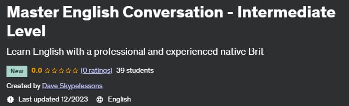 Master English Conversation - Intermediate Level