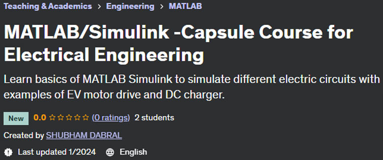 MATLAB/Simulink - Capsule Course for Electrical Engineering