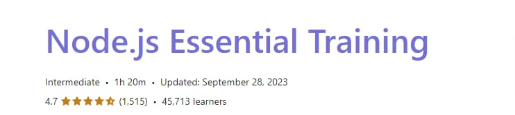 Node.js Essential Training