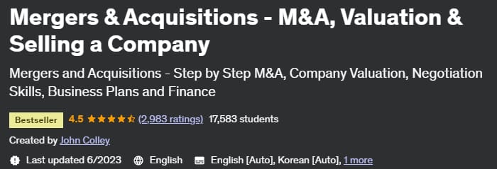 Mergers & Acquisitions - M&A, Valuation & Selling a Company