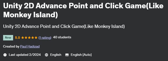 Unity 2D Advance Point and Click Game (Like Monkey Island)