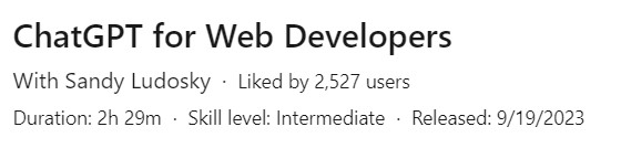 ChatGPT for Web Developers