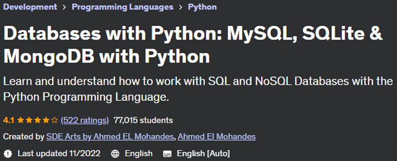 Databases with Python: MySQL, SQLite & MongoDB with Python