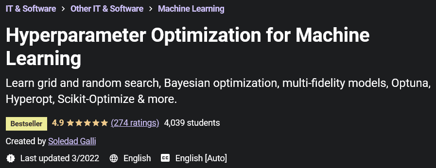 Hyperparameter Optimization for Machine Learning