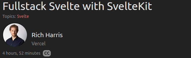 Fullstack Svelte with SvelteKit