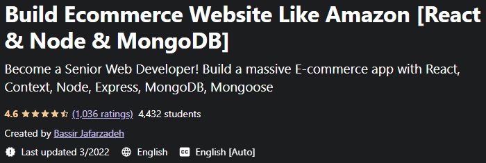 Build Ecommerce Website Like Amazon (React & Node & MongoDB)