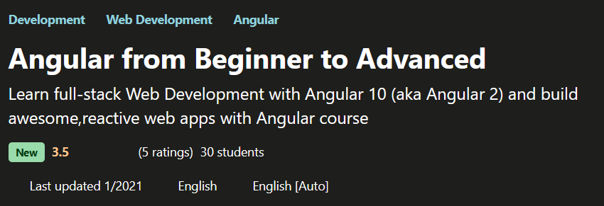 Angular from Beginner to Advanced